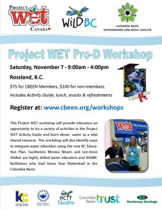 CBEEN Project WET Workshop_November 7, 2015