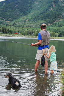 family fishing